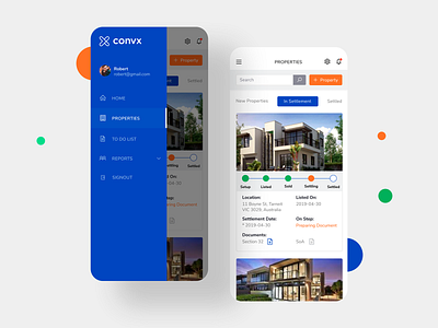 Convex Properties Responsive app dashboard mobile properties webapp