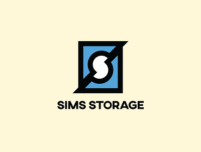Sims Storage art direction branding design illustrator logo vector