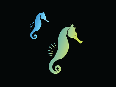 Sea horses art direction creative design illustrator vector vector illustration