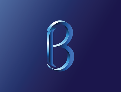 3D B art direction branding creative design icon illustrator logo vector vector illustration
