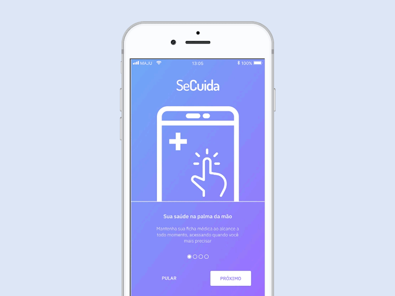 Health App // Onboarding and Login health login motion onboarding