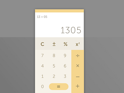 DailyUI /// #004 calc calculator dailyui numbers