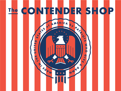 The Contender shop logo america eagle patriot politics stripes
