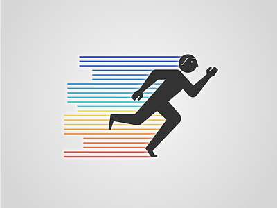 Action Man game icon illustration logo running