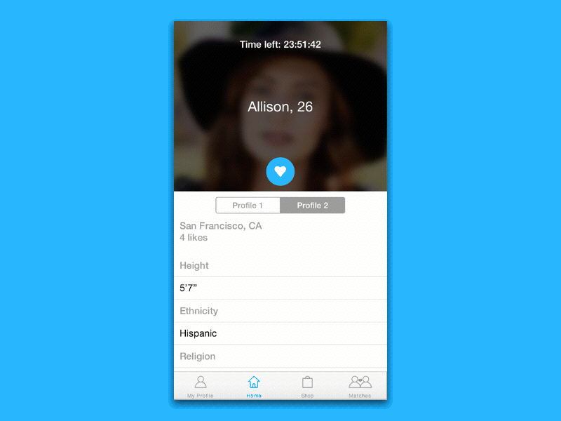 Dating App Like Animation animation blue dating emoji interaction ios like mobile principle prototype