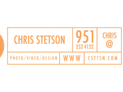 Business Card Info business card chris stetson csttsn illustrator info information stamp text
