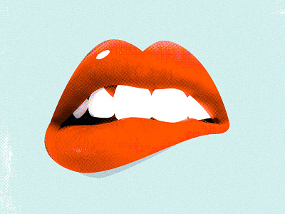 Sexy Lips Illustration art drawing grain grit illustration lips lipstick mouth red texture textures vintage