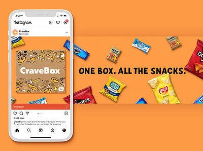 CraveBox Social Media Ad ad commercial food instagram marketing post retail snacks social media sponsored