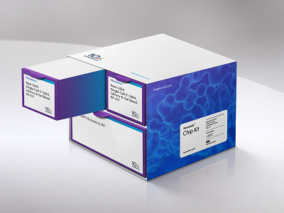10x Genomics Packaging biology biotech blue box cells genomics gradient packaging product reflection science