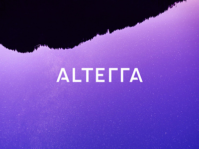 Alterra logo (Cannabis) branding design gradient logo minimal nature outdoors purple recreational sans stars weed