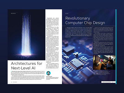 Computer Science & Engineering Layout book chip computer design editorial layout magazine publication purple research science university