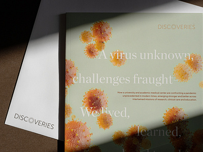 Discoveries 2021 Cover beauty cell cover covid magazine photography portfolio university