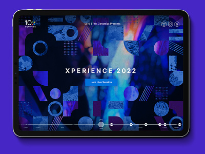 10x Genomics Xperience 2022 (Concept) design future genomics grid patterns purple science shapes texture tradeshow ui ux virtual web
