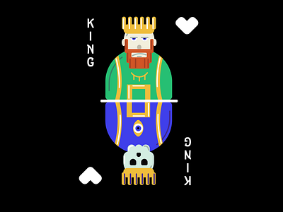 King of Hearts Card card card deck card deck design card design cards magic design medieval medieval art medieval drawing skeleton art skull skull art vector art vector card deck