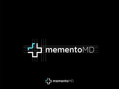 MementoMD badge branding creative cross grid heart icon identity logo logofavs logoinspiration logolearn mark medical minimalist vector
