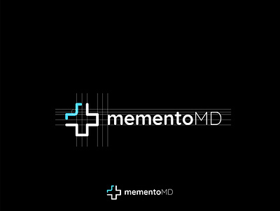 MementoMD badge branding creative cross grid heart icon identity logo logofavs logoinspiration logolearn mark medical minimalist vector