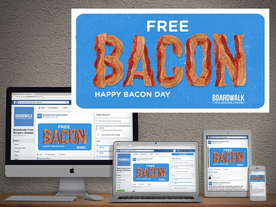 Happy Bacon Day advertising advertisment bacon facebook ad facebook ads food food and drink foodie foodies graphic design graphicdesign photomanipulation photoshop social media socialmedia