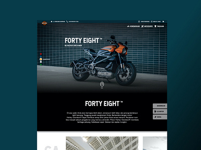 harley davidson website UI