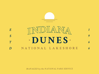 Indiana Dunes National Lakeshore blue bsds dunes gold hoosier indiana lakeshore national park thunderdome vintage yellow
