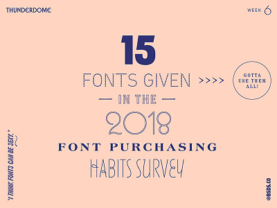 MyFonts 2018 Font Purchasing Habits Survey Typography bsds fonts myfonts pink purple thunderdome typography