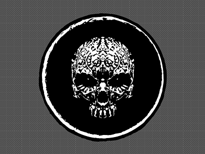 Skulley v01 illustration logo rough skull