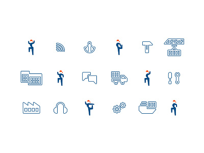 Audio guide icons icon illustration industrial vector