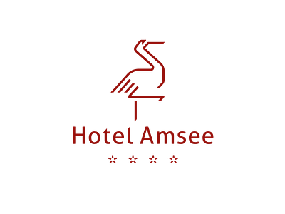 Hotel Amsee bird brand branding crane hotel hotel branding hotel logo icon logo vector