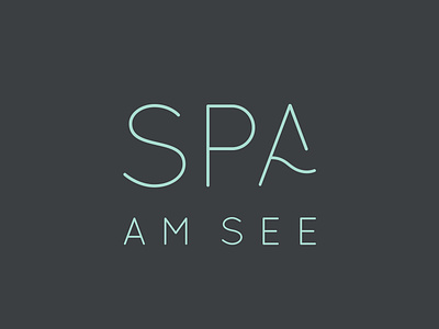 Spa Amsee Logo brand branding design logo spa typography