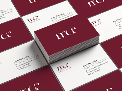 Mcr Business Card brand branding business card design logo typography