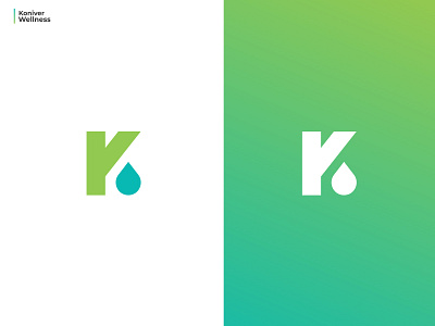 Koniver Wellness brand brand design drip health healthcare identity initial letterk lettermark logo logomark logos logotype mark minimal modern sleek wellness