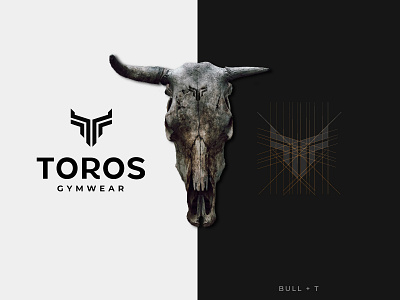 TOROS adobe adobe illustrator brand and identity branding bull clever design fitness flat graphic design grid gym logo logo design logo designer minimal logo design smart mark toro