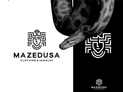 MAZEDUSA adobe adobe illustrator beauty brand identity branding clothing creative design diamond jewelry logo logo design maze medusa smart mark snake vector