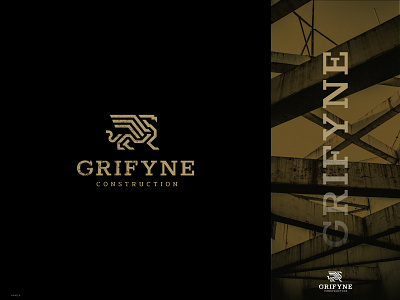 GRIFYNE adobe adobe illustrator brand and identity branding construction creative logo design eagle graphic design griffin lion logo logo design logotype minimal logo modern monoline logo mythical creature. beast typography