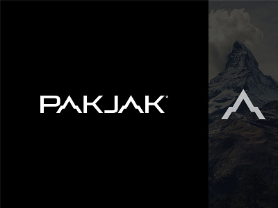 PAKJAK adobe adobe illustrator backpack brand and identity branding design hiking icon symbol mark lettermark logo logodesign logos logotype minimalist mountain typography vector word wordmark wordmark logo