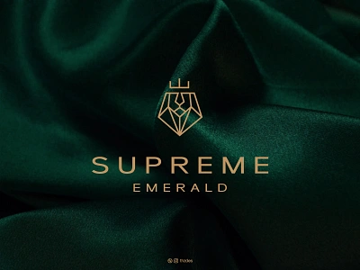 Supreme Emerald adobe adobe illustrator brand identity branding clean design emerald icon symbol mark jewelry lion logo logo design logo designer logos logotype luxury minimal minimalist logo negative space typography