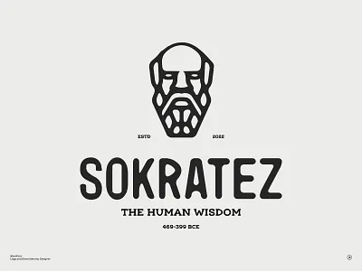 Sokratez adobe illustrator brand brand designer branding creative design graphic design icon identity identity design illustration logo logo design logos logotype mascot mascot logo negative space socrates visual design