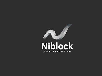 Niblock abstract logo block logo logo logo design minimal steel steel logo steel manufacturing