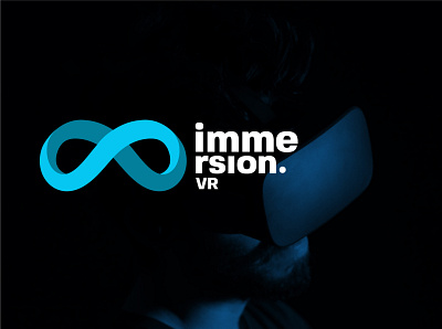 Immersion VR abstract logo brand design branding logo logo design logo designs minimal v logo virtual reality vr vr logo wordmark wordmark logo