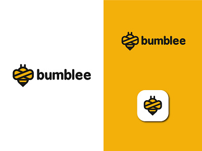 Bumblee abstract logo bee brand design bumblebee colorful honeybee logo logo design logo mark logotype mark minimal minimalist logo modern logo