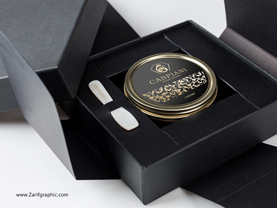 Caspiani caviar packaging design