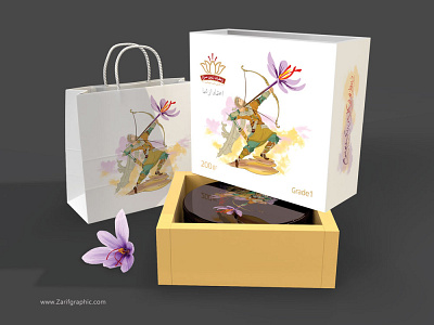 Zarrin Sorkh Saffron Packaging Design branding design logo logo design logo design branding package design packaging saffron zarifgraphic