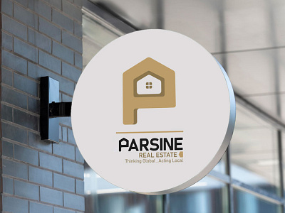 Parsine REAL ESTATE logo design