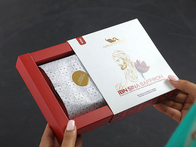 Ibn Sina Saffron Packaging Design by ZarifGraphic