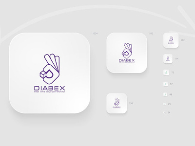 DIABEX Real Time Glucose Monitor Logo Design branding logo logo design logo design branding