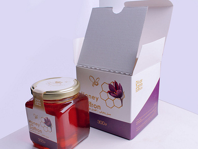 Honey with Saffron Packaging Design /zarifgraphic design honey honey packaging package design packaging painting saffron saffron packaging