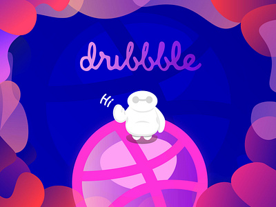 Hi Dribbble design illustration