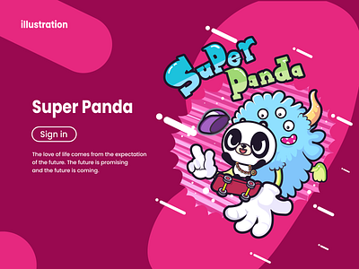 Super panda illustration