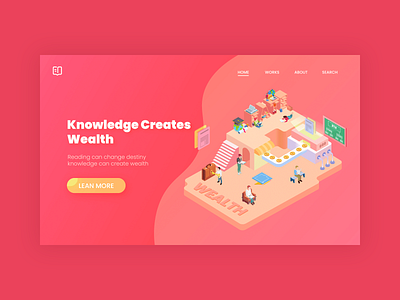 Wealth design illustration red web webdesign