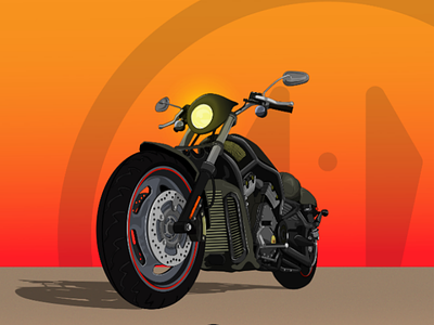 Motorbike illustration adobe art freelance harley davidson illustration illustrator motorbike motorcycle vector vector illustration