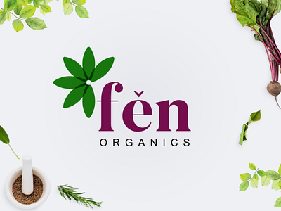 Fen Organics Logo green growth healthy minimalist nature organic